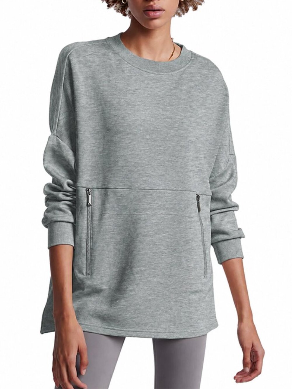 Varley Bayliss Heather Gray Athleisure Sweatshirt NWT Size M